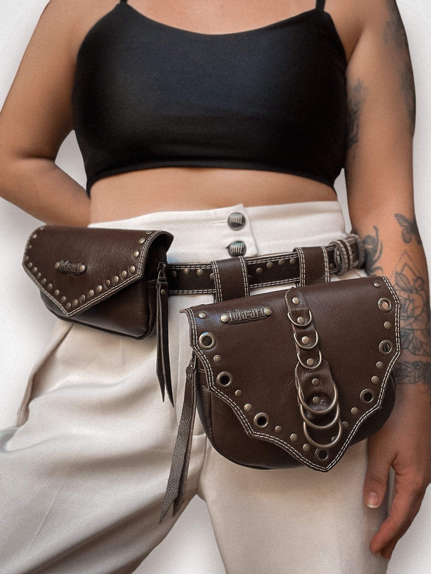 Cartucheira Brown Western Couro