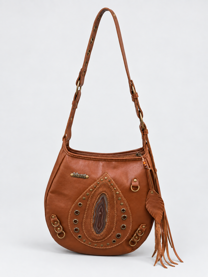 Bolsa Com Franja Helena Couro