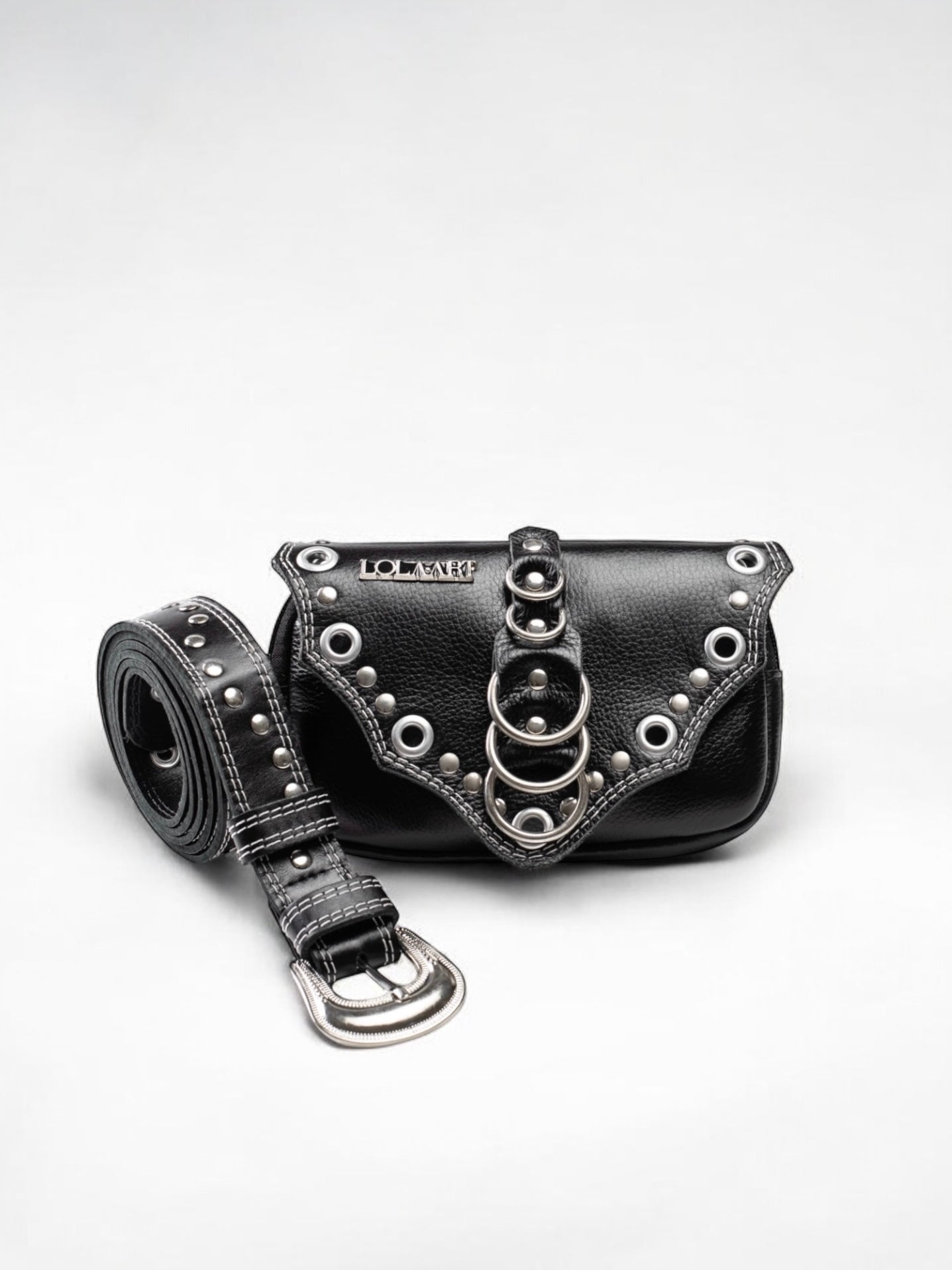 Cartucheira Black Rings Couro