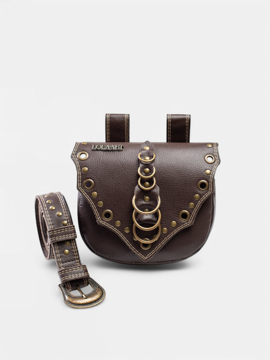 CartuBag Brown Rings Couro