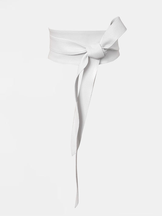 Apenas Uma Unidade - Cinto Faixa Couro Branco