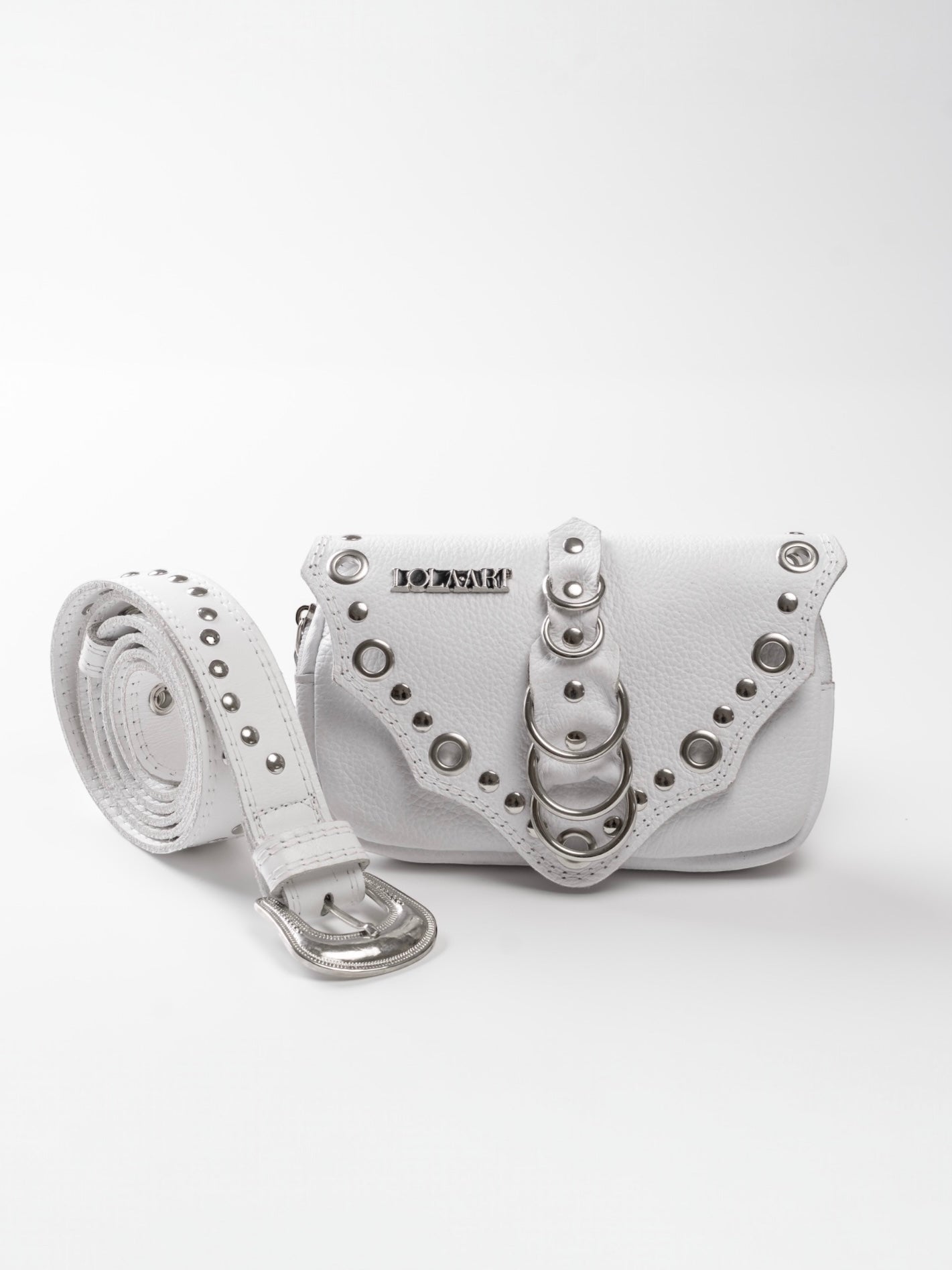 Cartucheira White Rings Couro