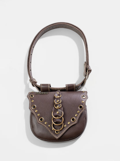 CartuBag Brown Rings Couro