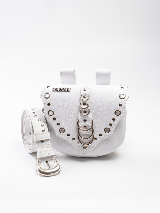 CartuBag White Rings Couro