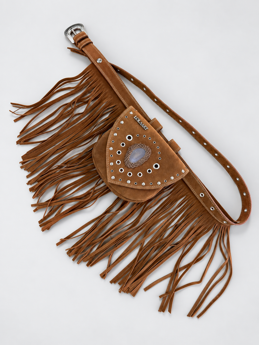 CartuBag Camel Dália Com Franja