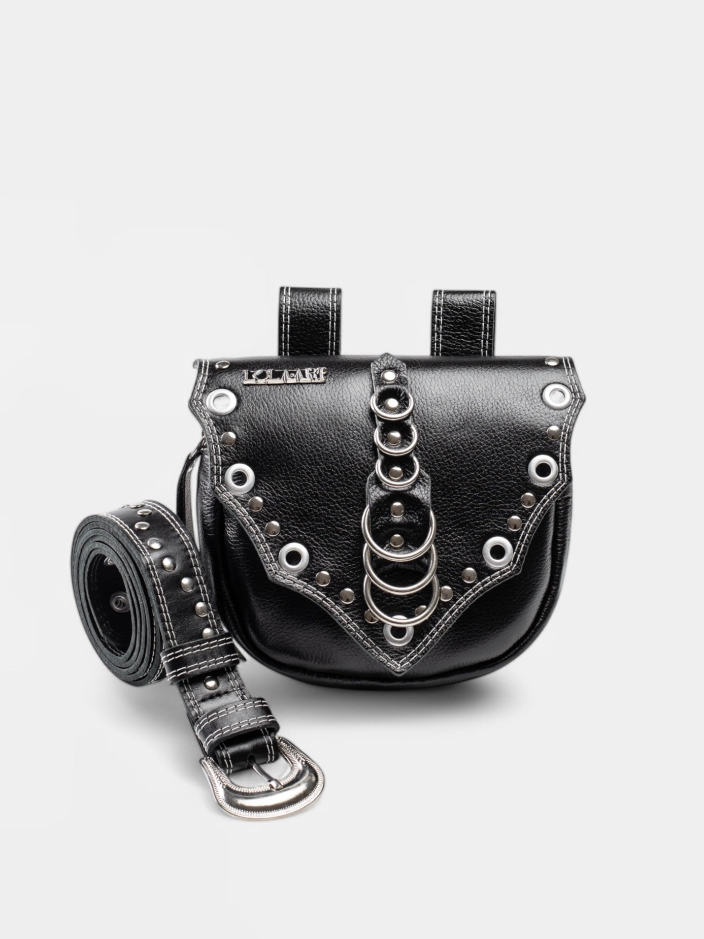 CartuBag Black Rings Couro