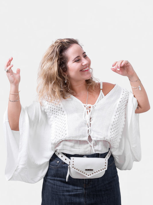 Cartucheira White Isadora Couro