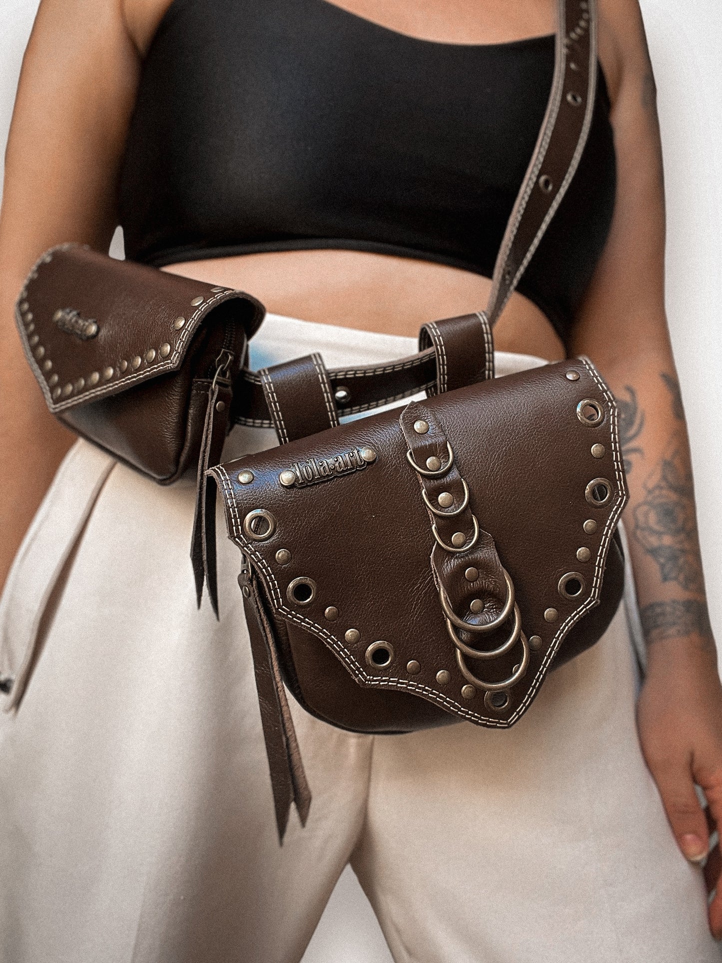 Cartucheira Brown Western Couro