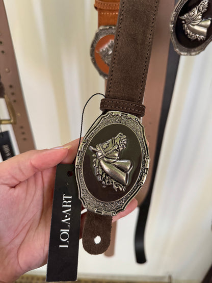 Apenas Uma Unidade - Cinto Western Horse Couro Camurça