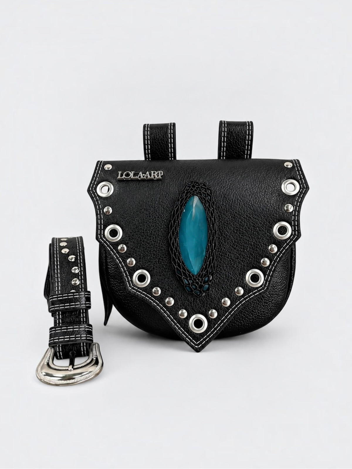 Kit: Cartubag Ágata Verde Água Couro + Porta Água + Porta Leque + Chaveiro