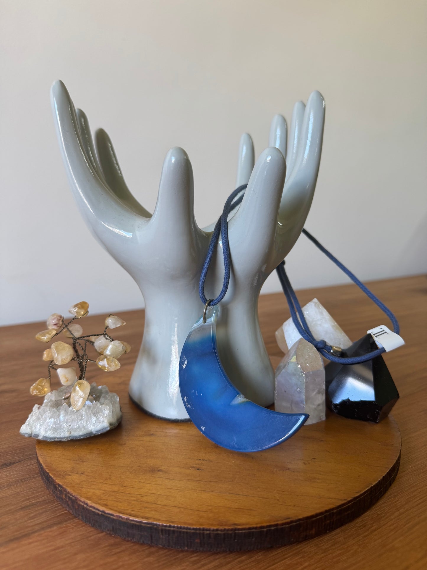 Colar Lua Ágata Azul