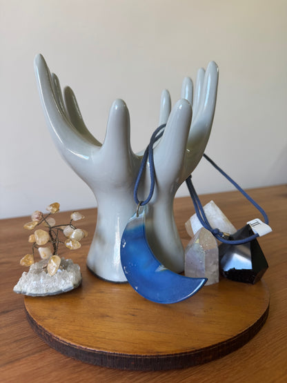 Colar Lua Ágata Azul