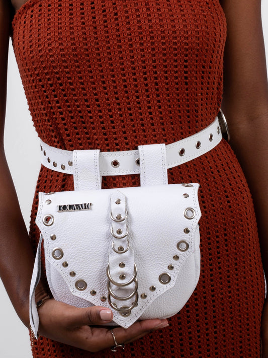 CartuBag White Rings Couro