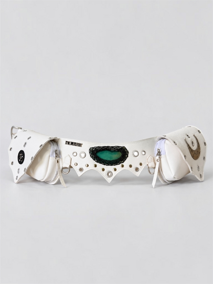 Cartucheira Off White Moon Verde Água