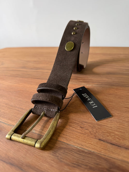 Apenas Uma Unidade - Cinto Brown Western Couro Camurça