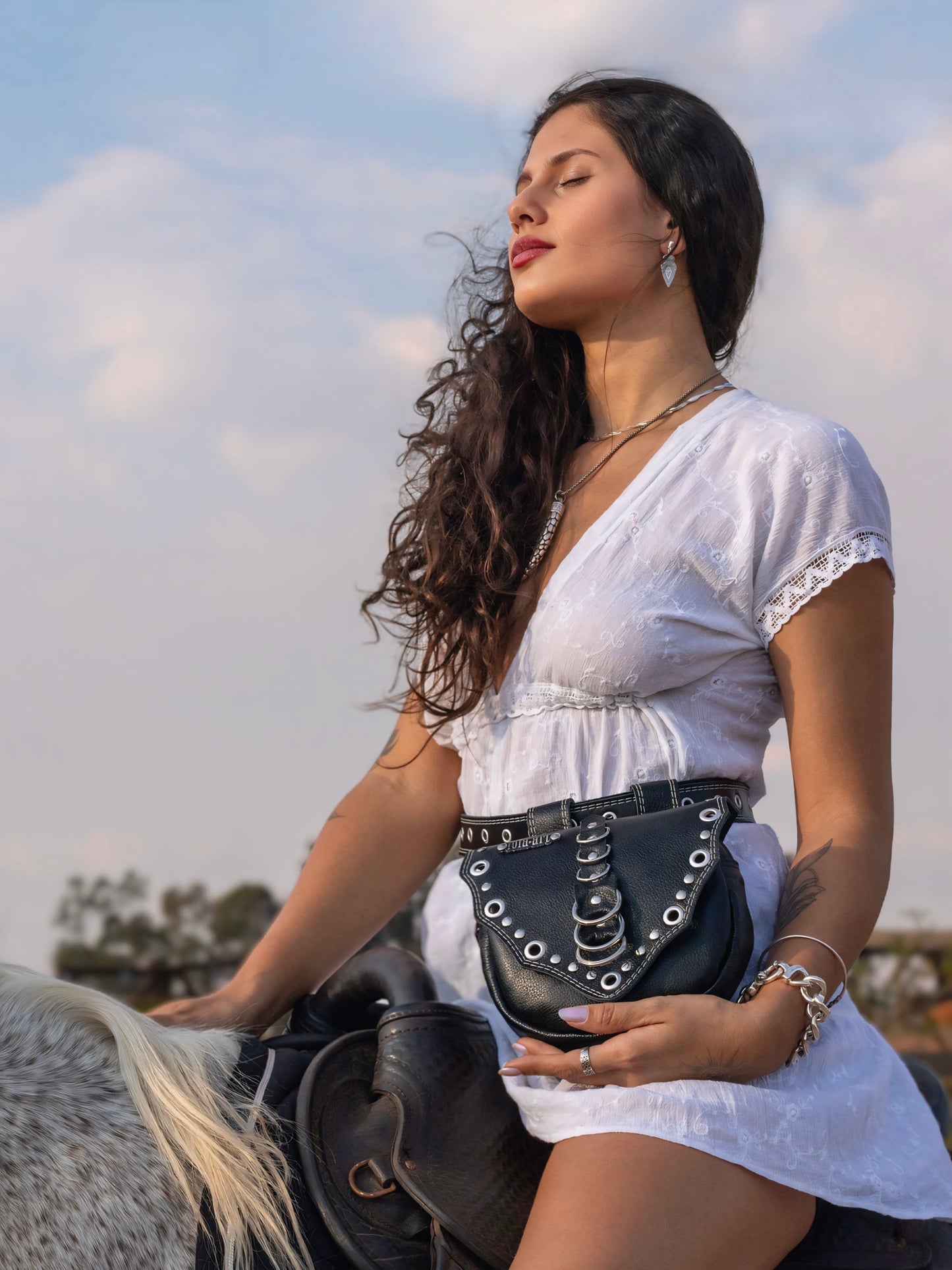 CartuBag Black Rings Couro