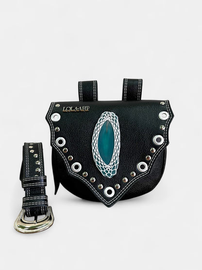 Cartubag Ágata Verde Água Couro
