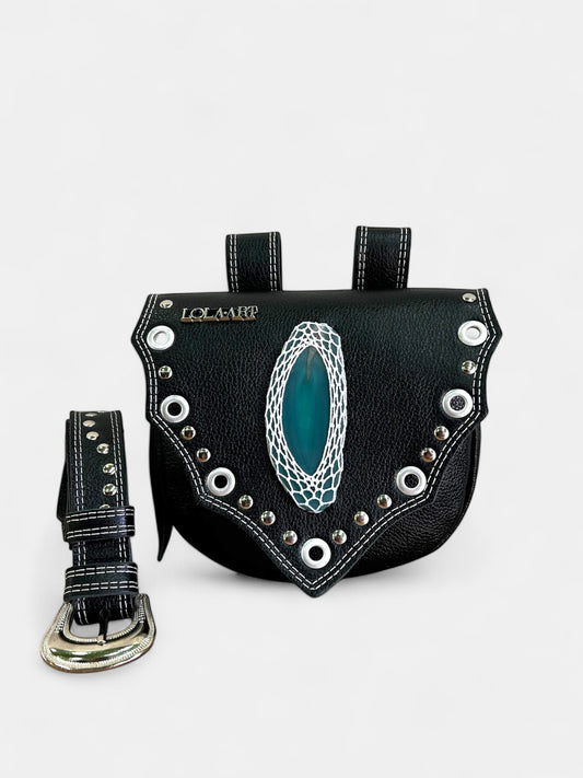 Cartubag Ágata Verde Água Couro